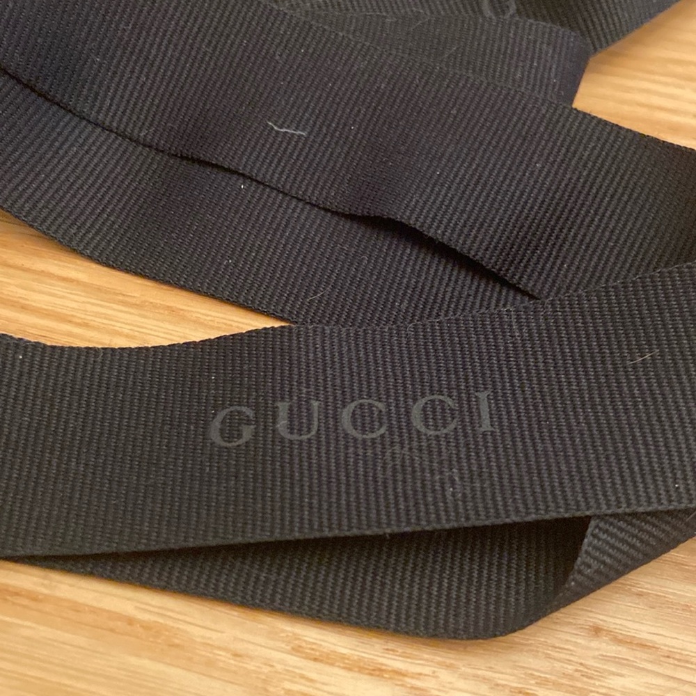 GUCCI  black 80x1” long ribbon